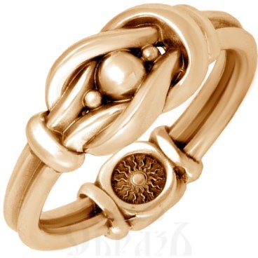 кольцо «узел любви» золото 585 пробы красное (арт. 208.331-1)